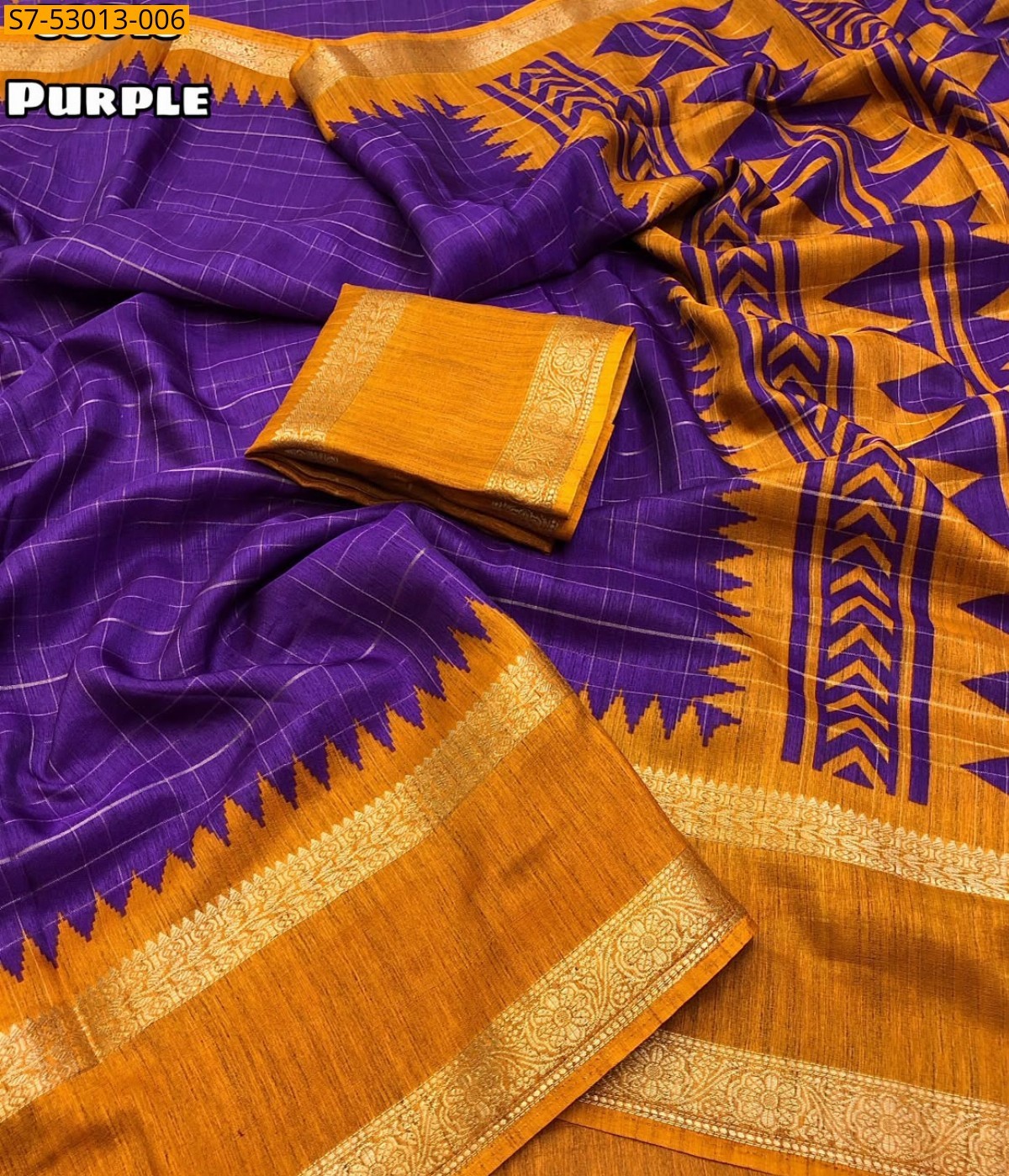 Purple Fancy Dola Silk Saree 