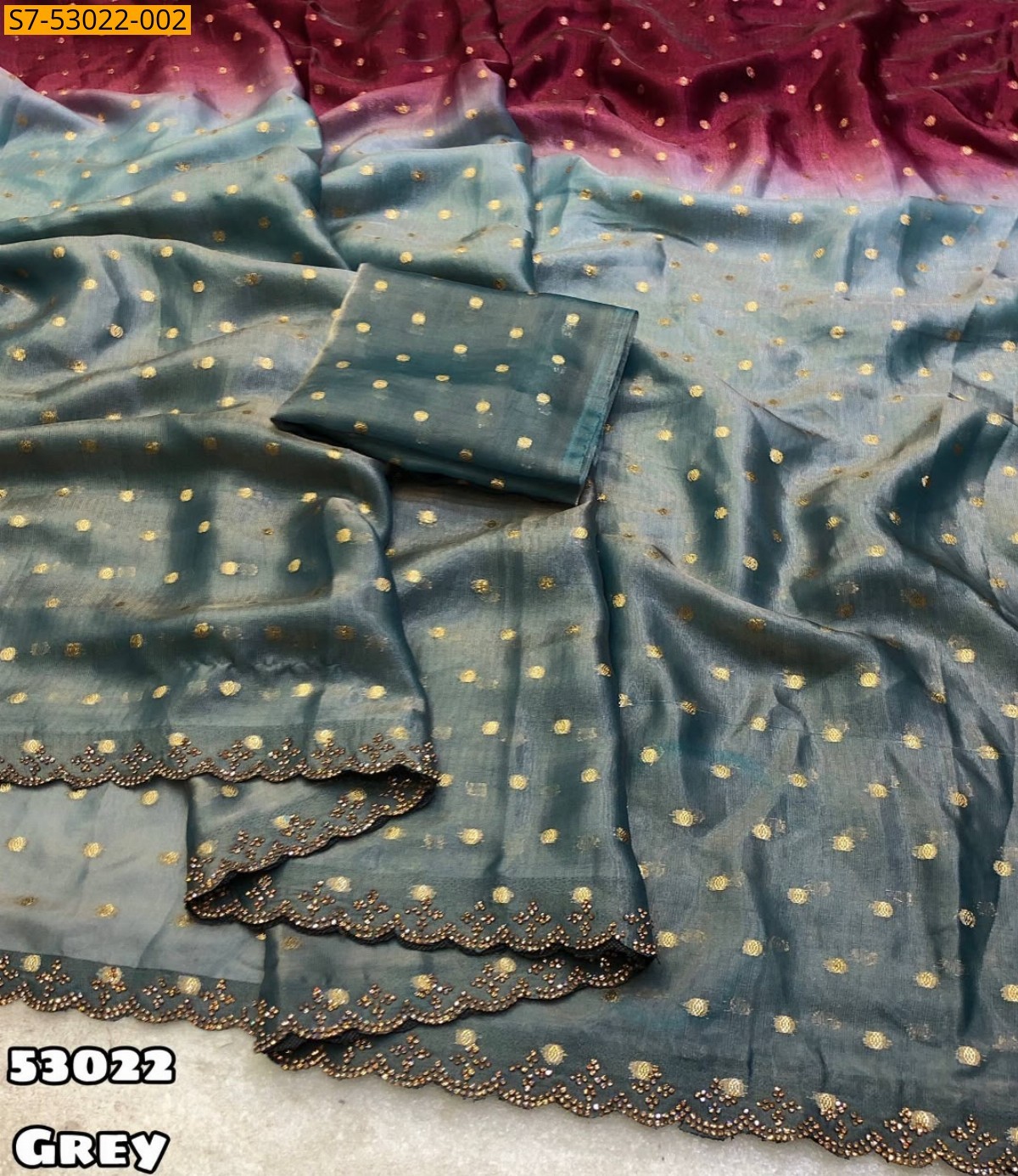 Purple Fancy Soft Space Silk Saree