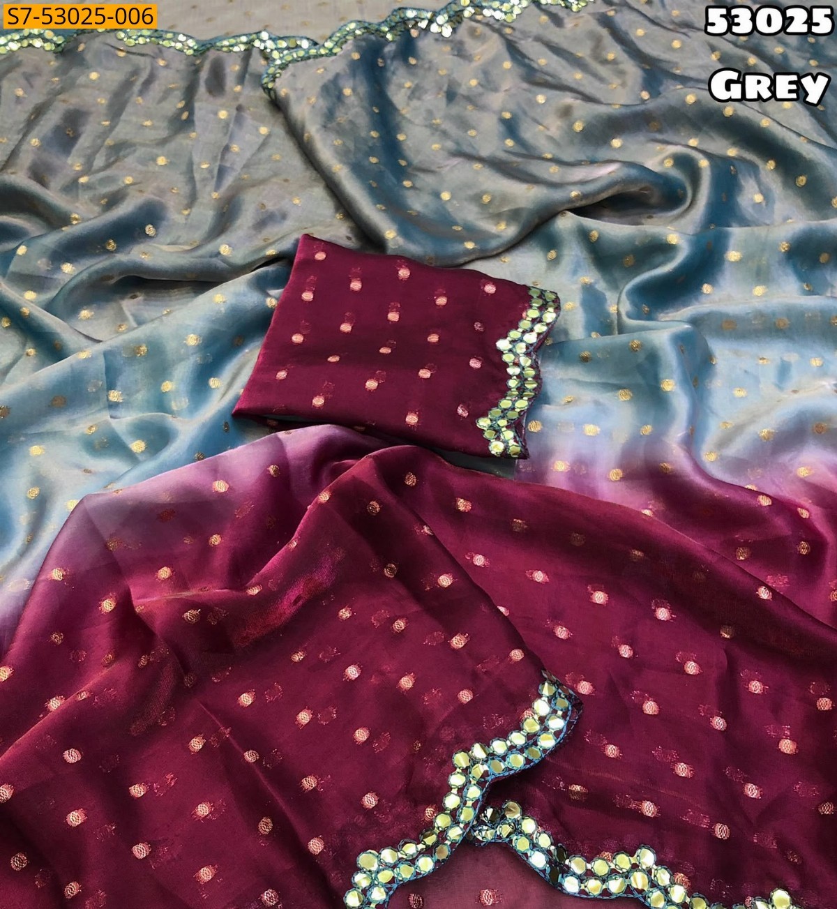 Gray Fancy Soft Space Silk Saree