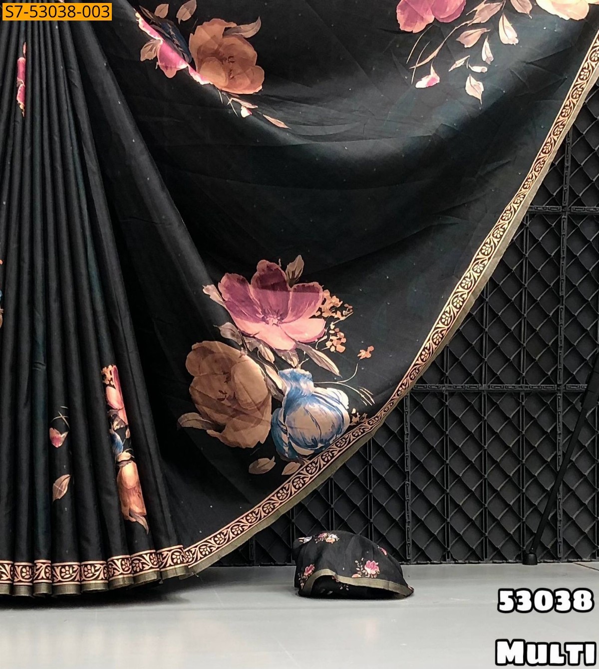 Multi Fancy Soft Dola Silk Saree