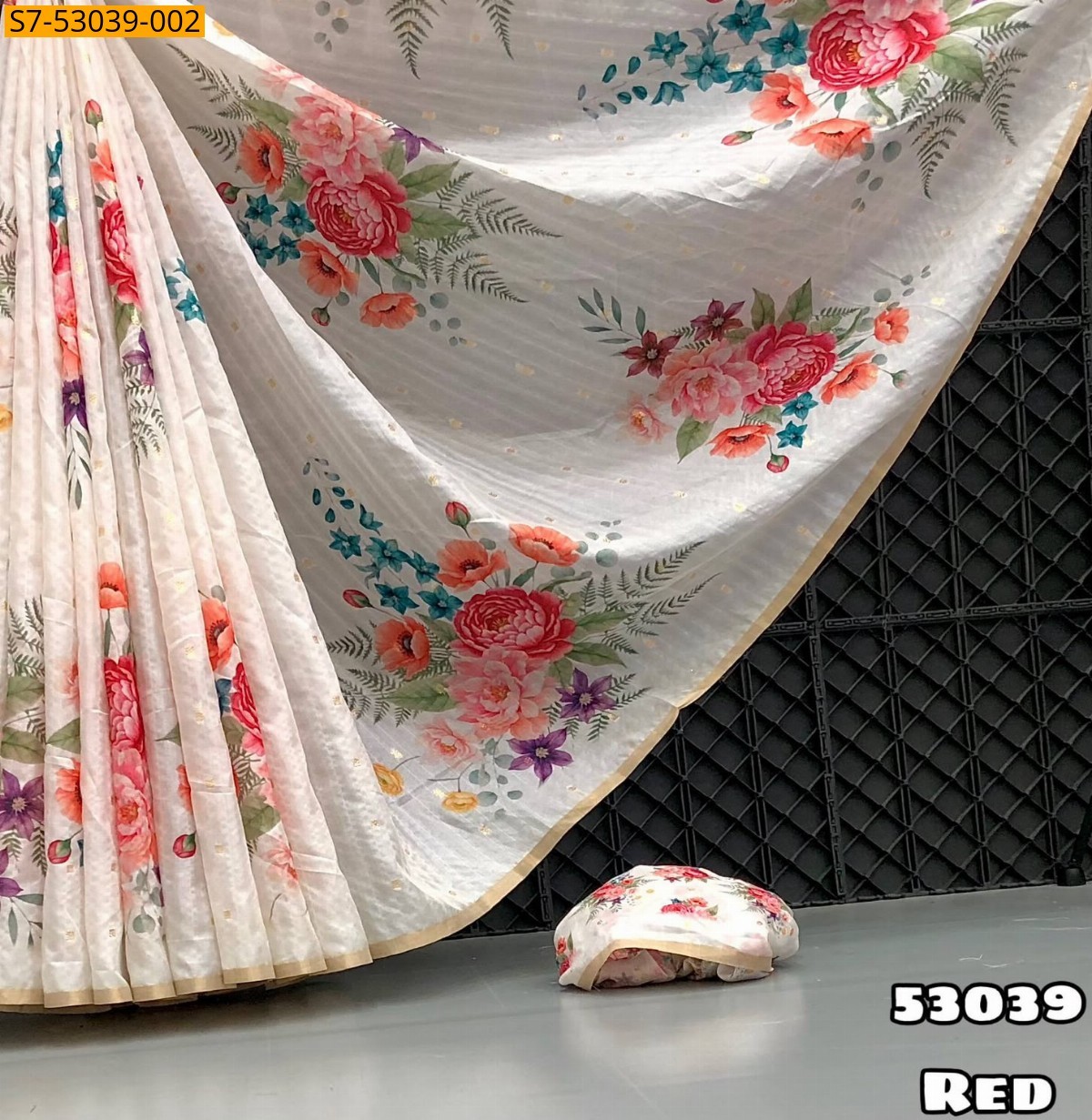 Red Fancy Soft Dola Silk Saree