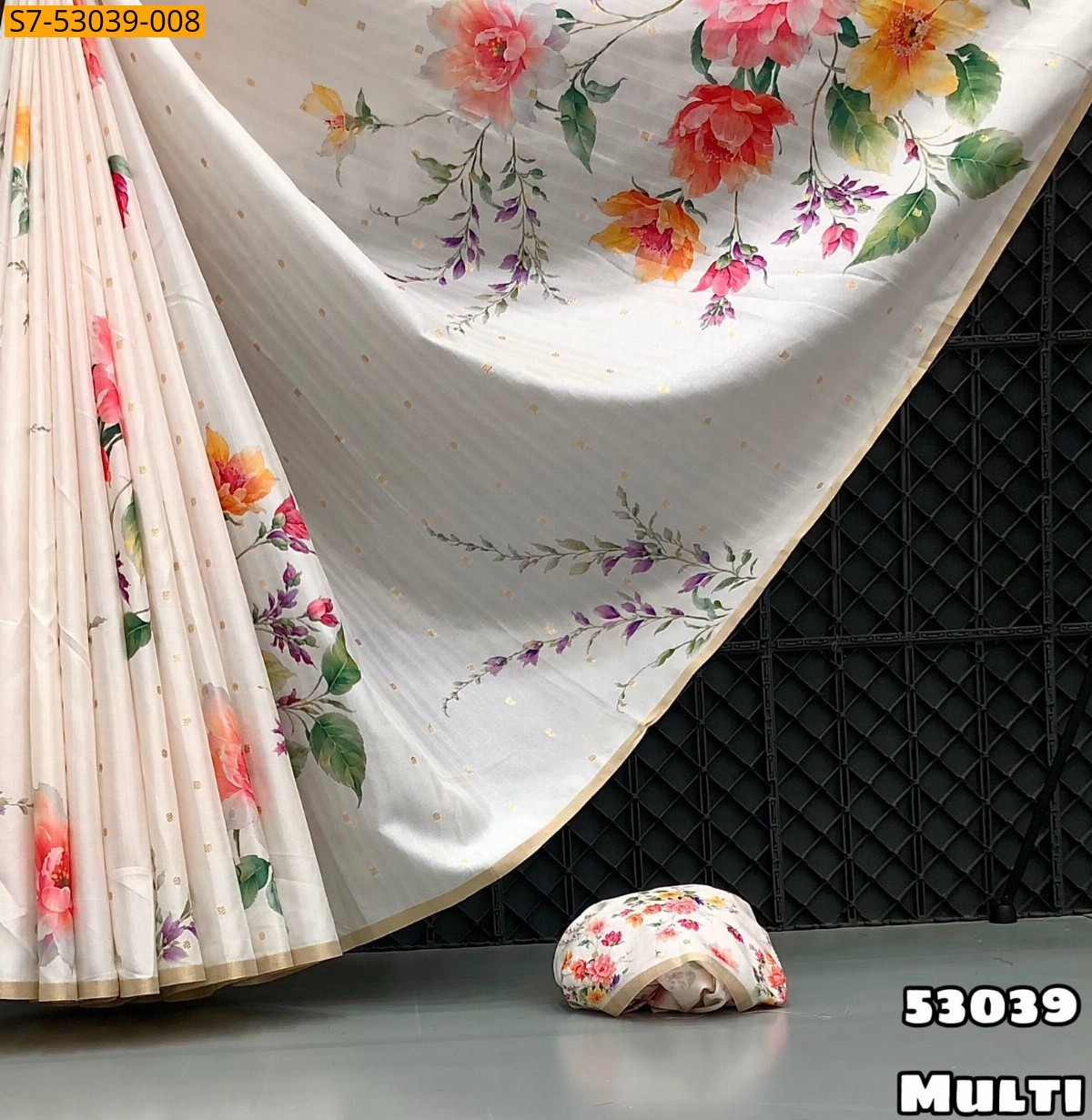 Multi Fancy Soft Dola Silk Saree