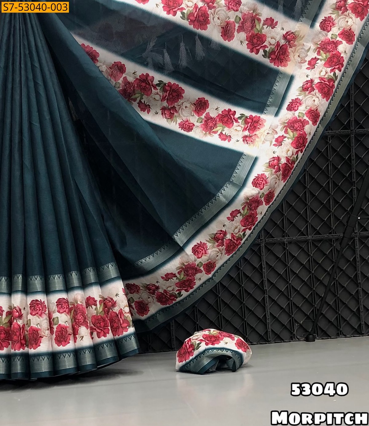 Morpitch Fancy Tissue Dola Silk  Saree
