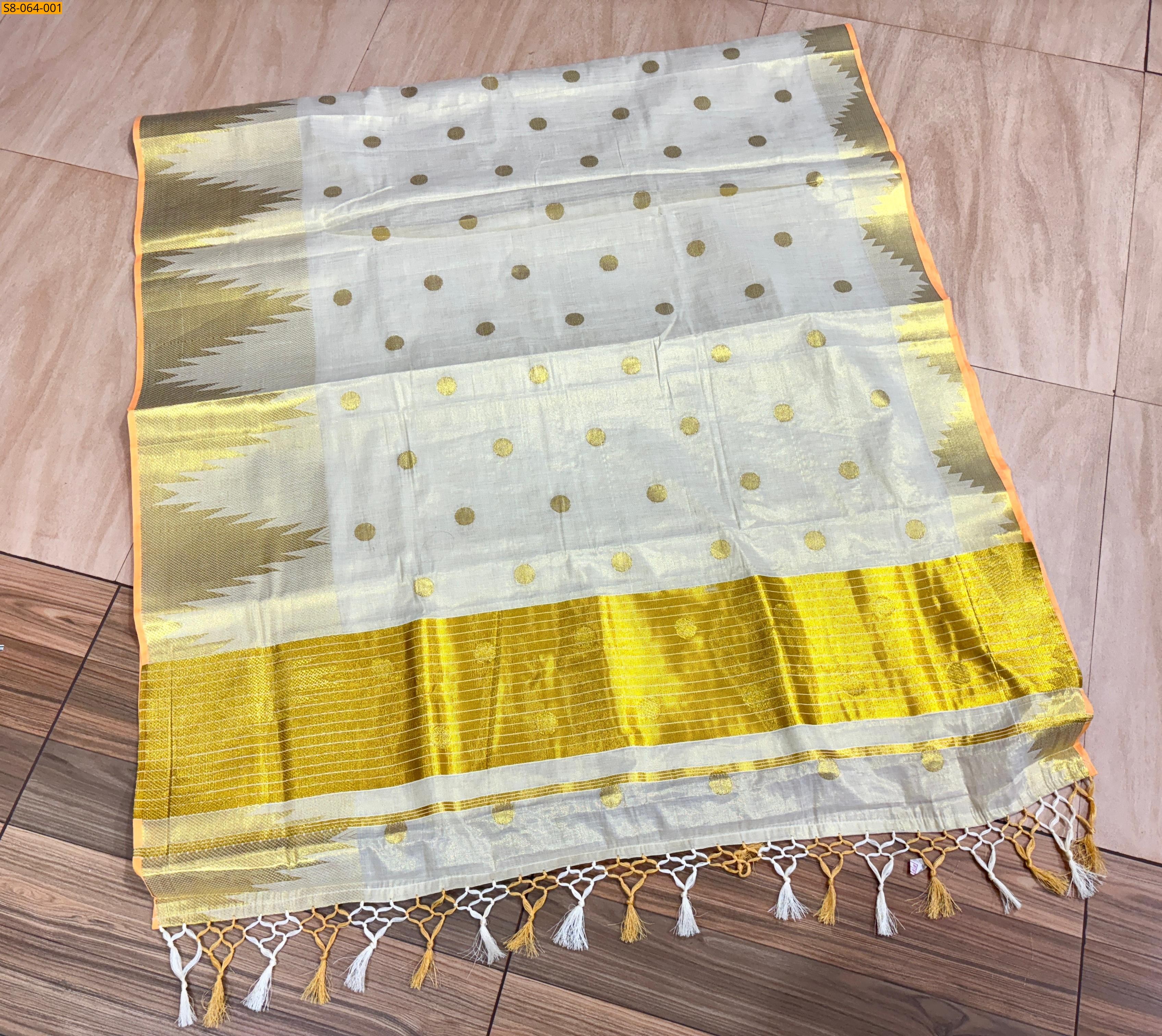 Sandal Handloom Sadhika Tissue Sarees