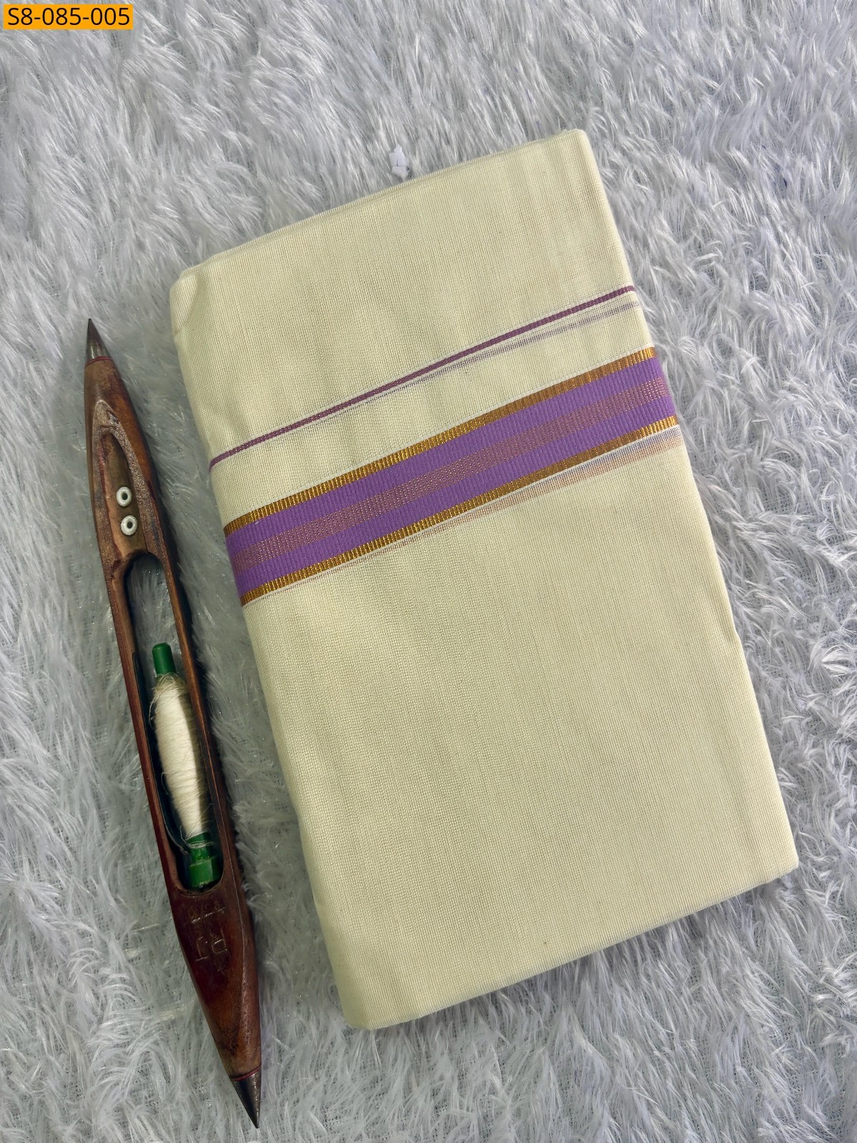 Half white Fancy kasavu set mundu 