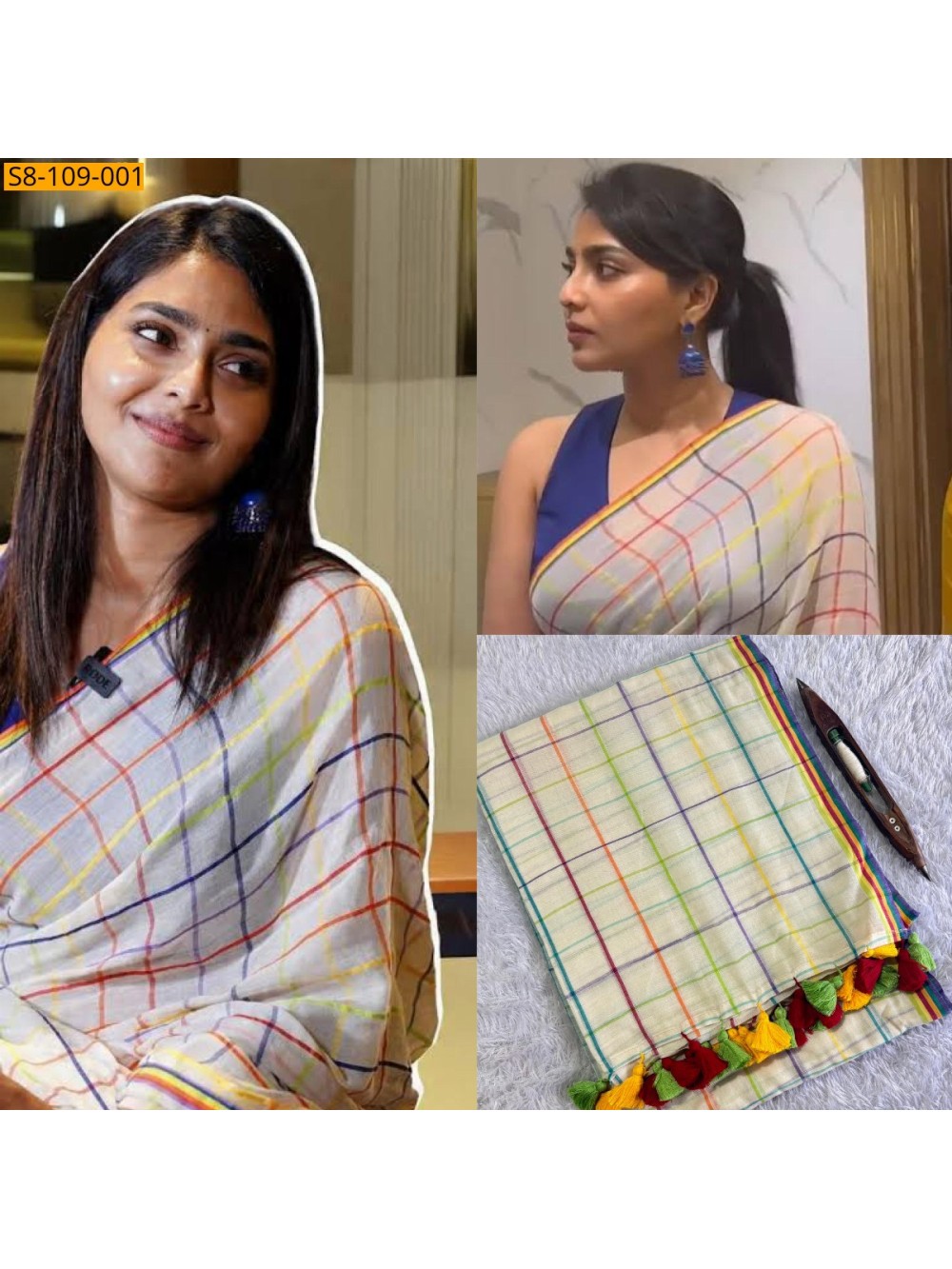 Half white Fancy Checks mul mul cotton Half white Fancy Checks mul mul cotton