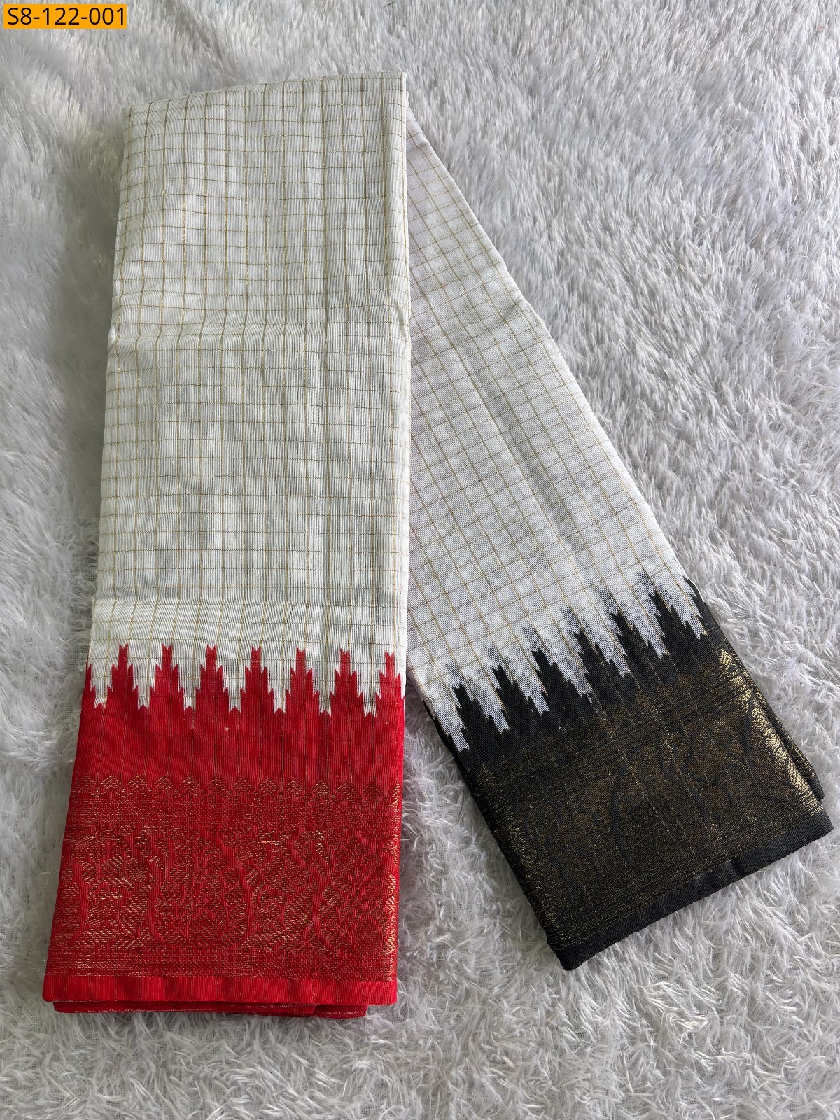 S8-122 Ganga Jamuna border Cotton Saree