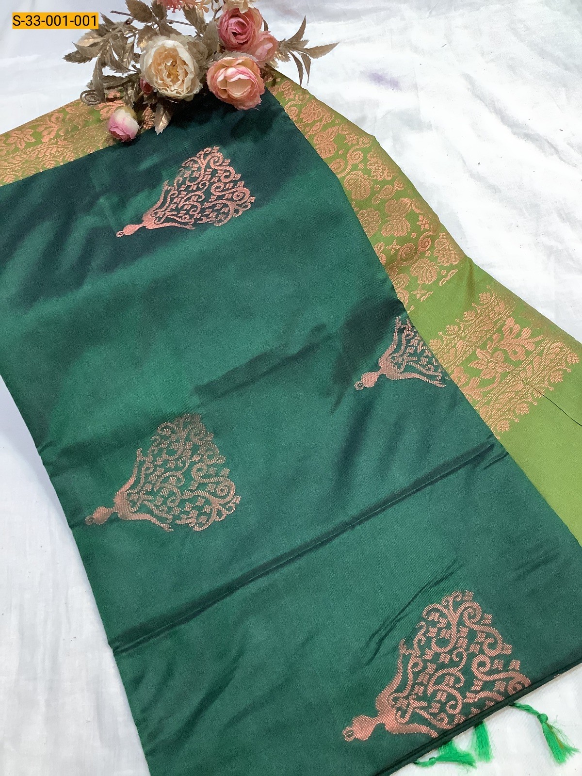 Green Fancy Soft Silk Saree