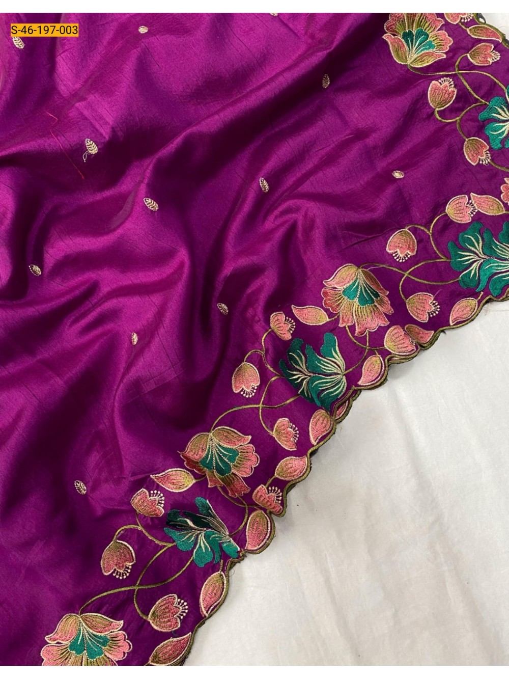 Purple Premium Tussar Silk Saree