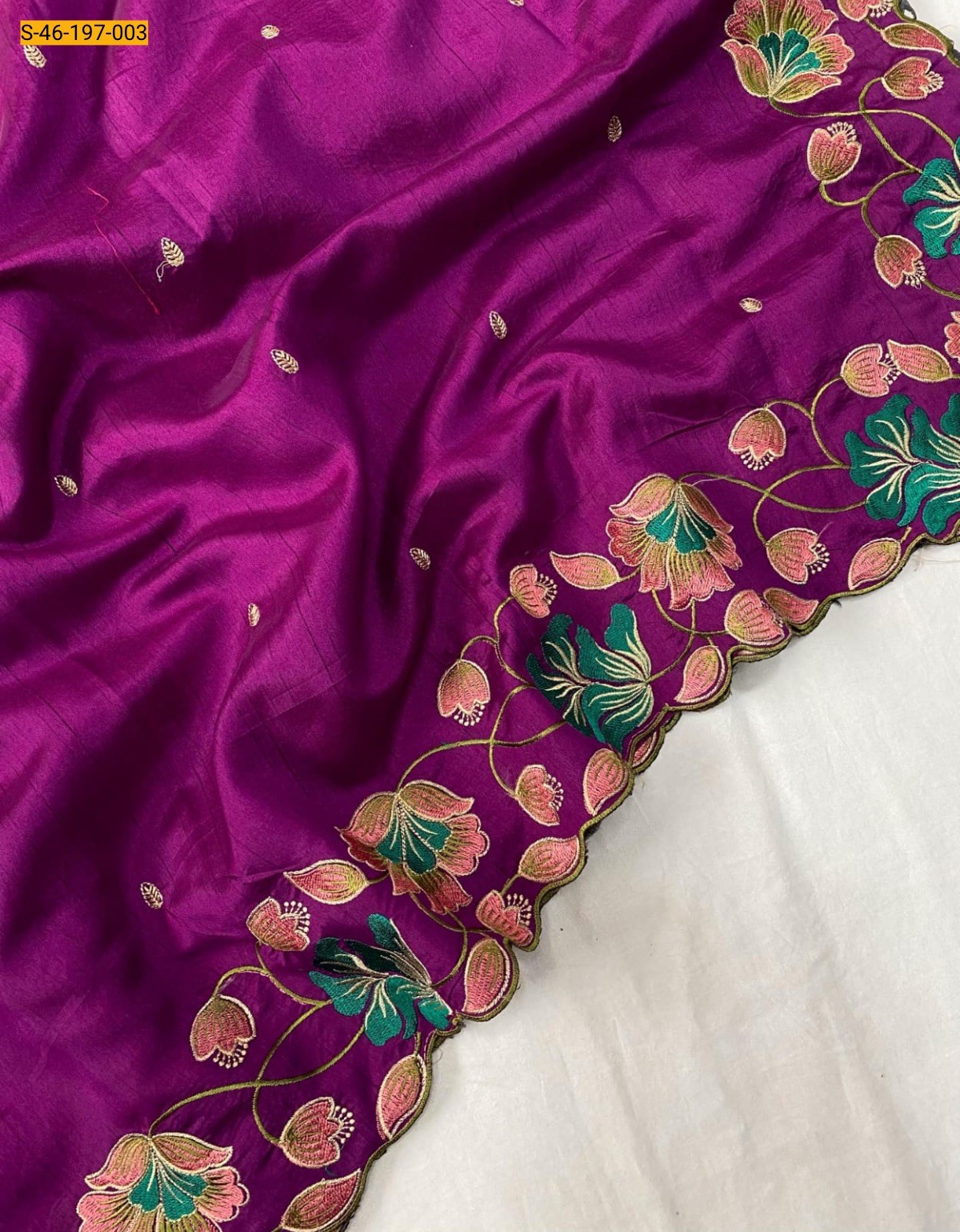 Purple Premium Tussar Silk Saree