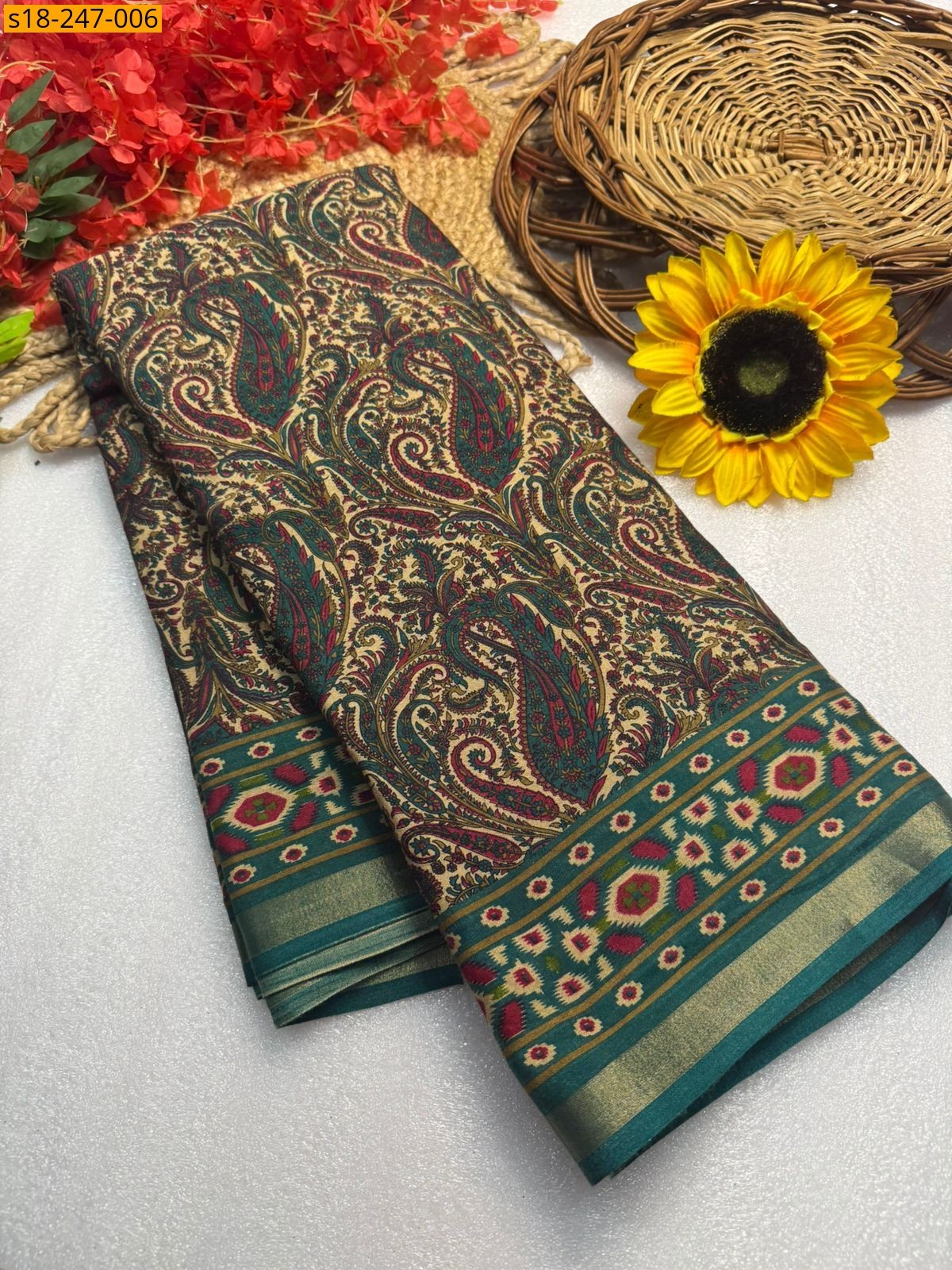 Blue Original ekkat silk saree