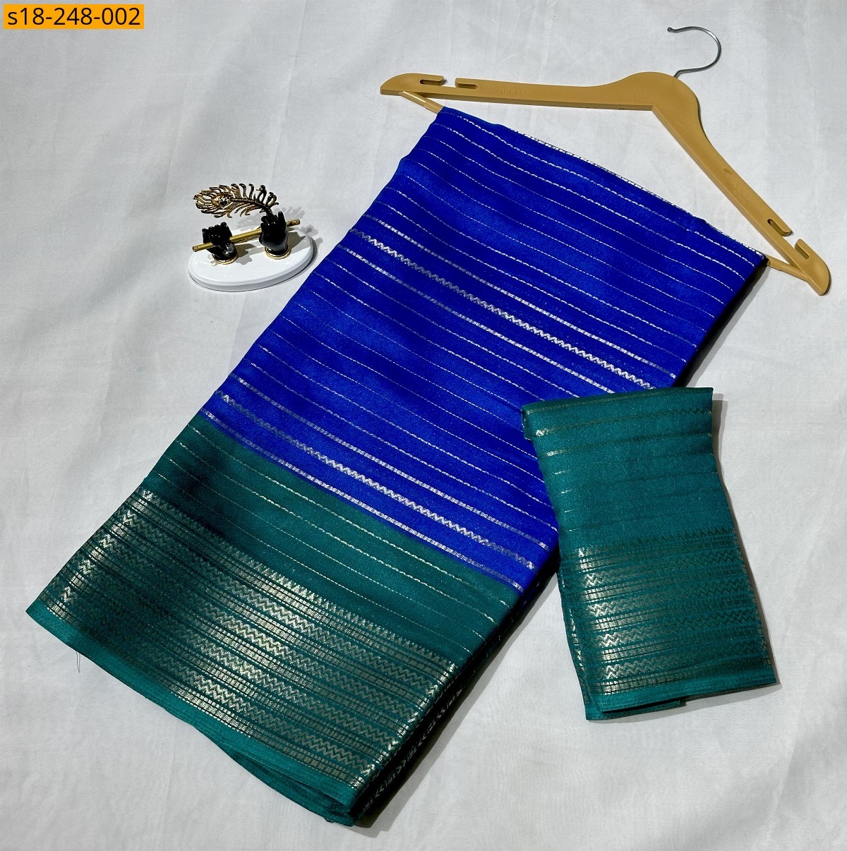 Blue Heavy mysore silk saree