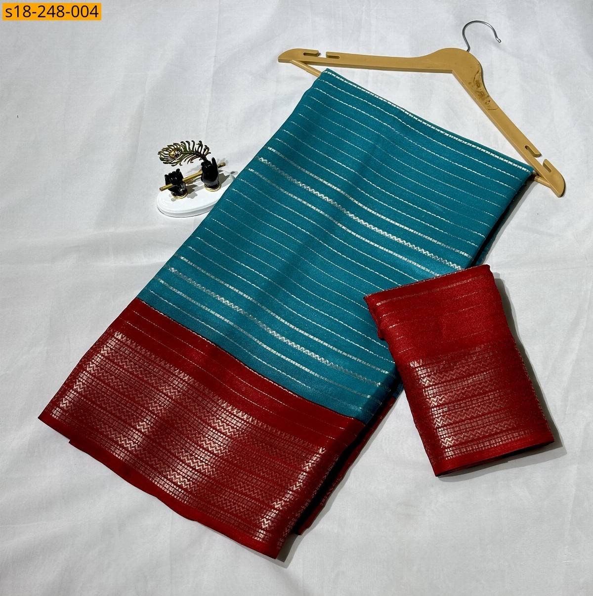 Sky Blue Heavy mysore silk saree