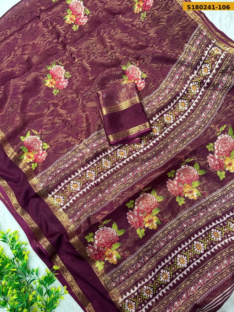 Fancy marsh mellow Saree