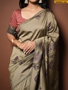 South Mix Cotton Saree with stitched blouse