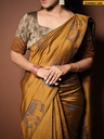 South Mix Cotton Saree with stitched blouse