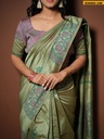 South Mix Cotton Saree with stitched blouse