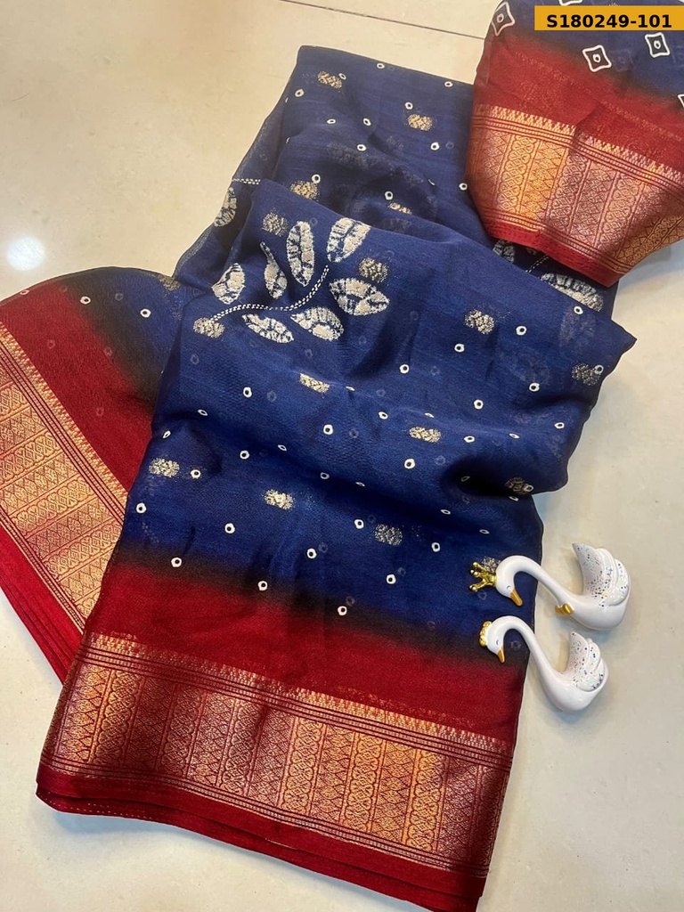 [S180249-101] Fancy Crepe Silk Saree (S180249-101)