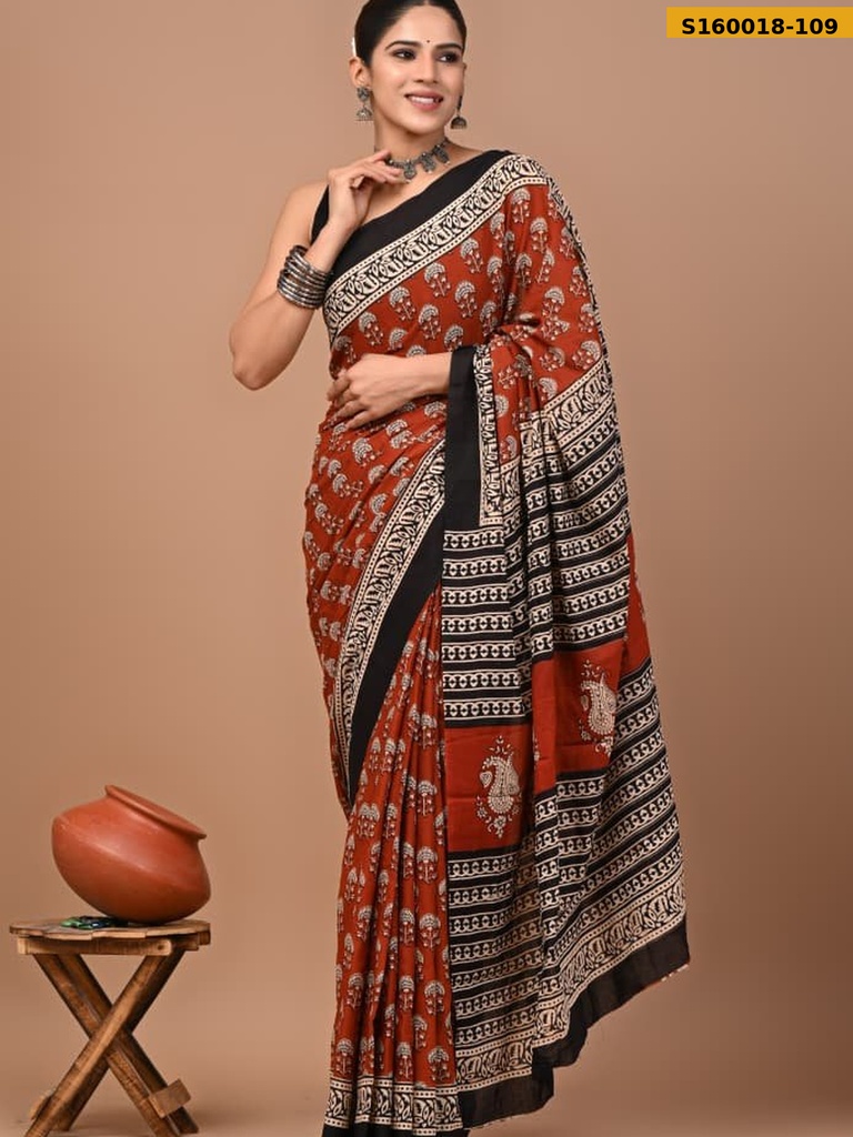 Fancy  Mulmul Cotton Sarees