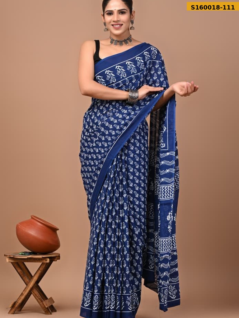 Fancy  Mulmul Cotton Sarees