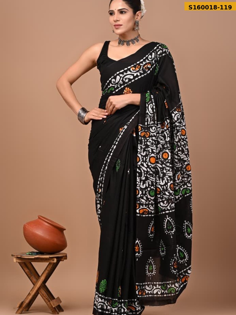 Fancy  Mulmul Cotton Sarees