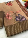 Fancy Tussar Silk Digital Printed Saree