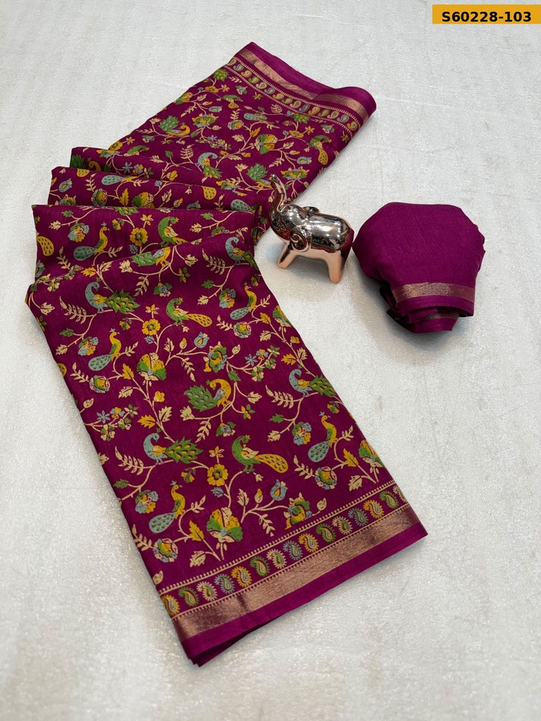 Fancy Soft Tussar Silk Saree