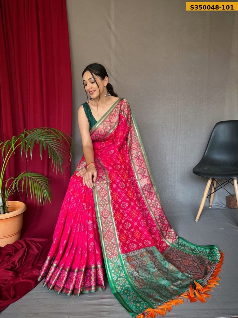 Fancy Soft Rangeen Patolo Silk Saree