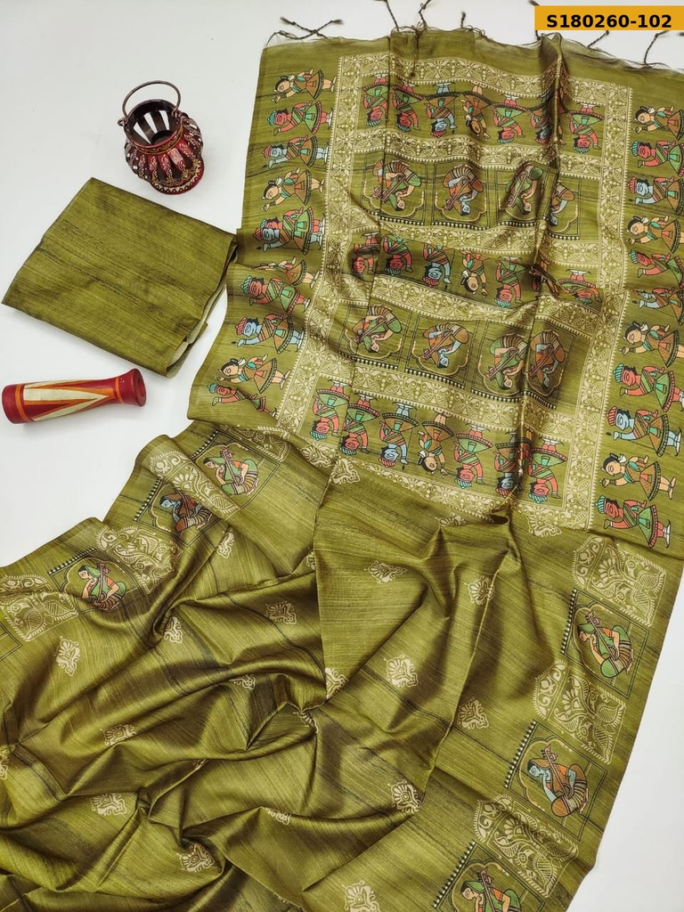Fancy Soft Tussar Silk Sarees