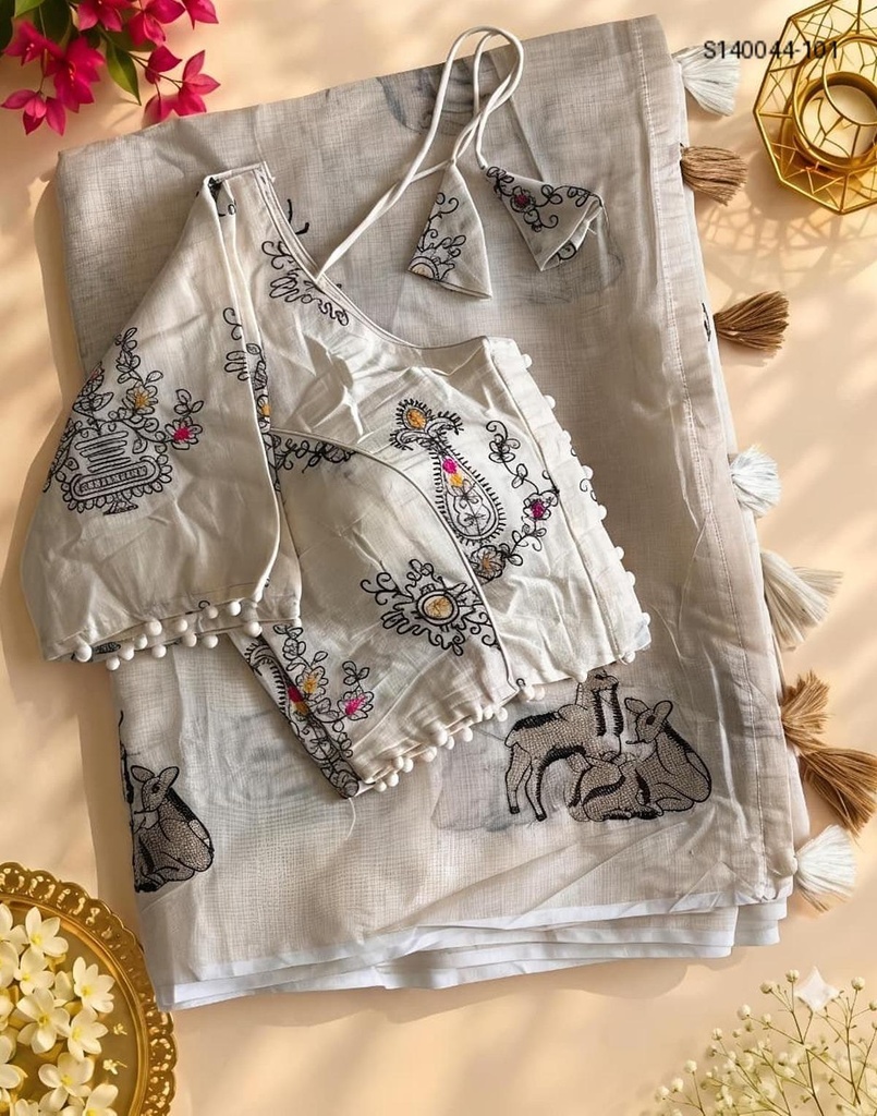 Premium chanderi deer saree