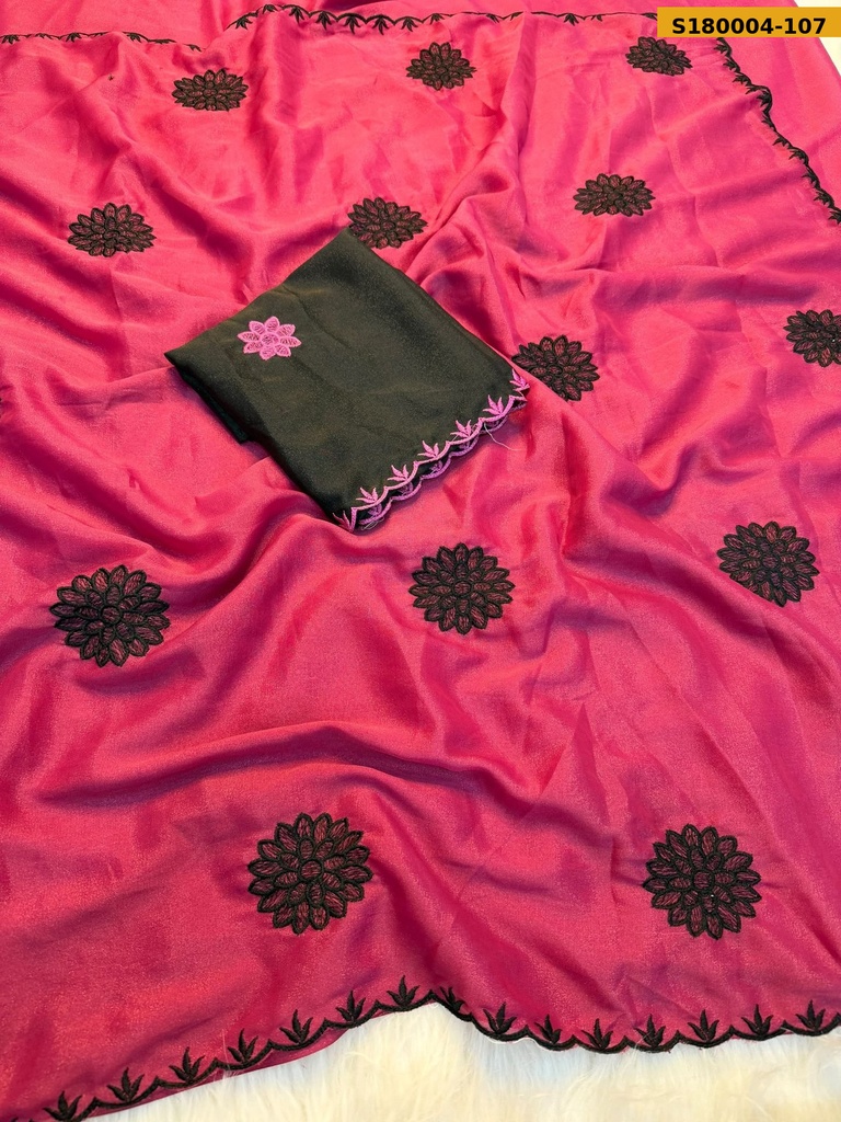Fancy Soft Rangoli Silk Embroidery Saree
