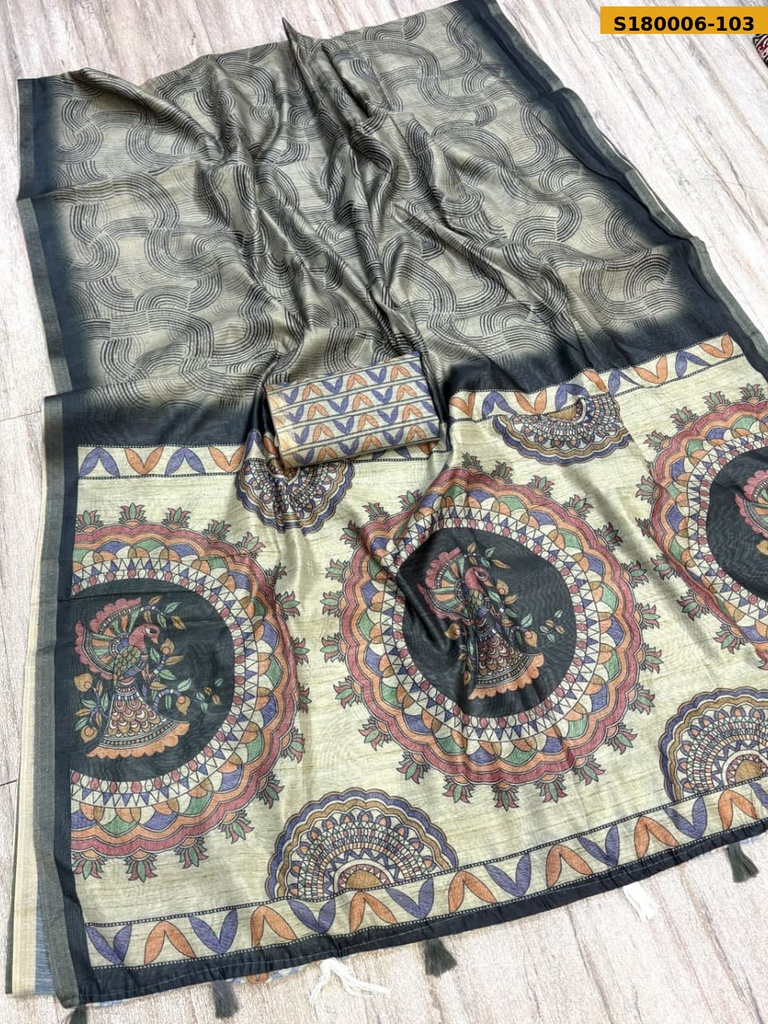 Fancy Soft Chanderi Slub Cotton Saree