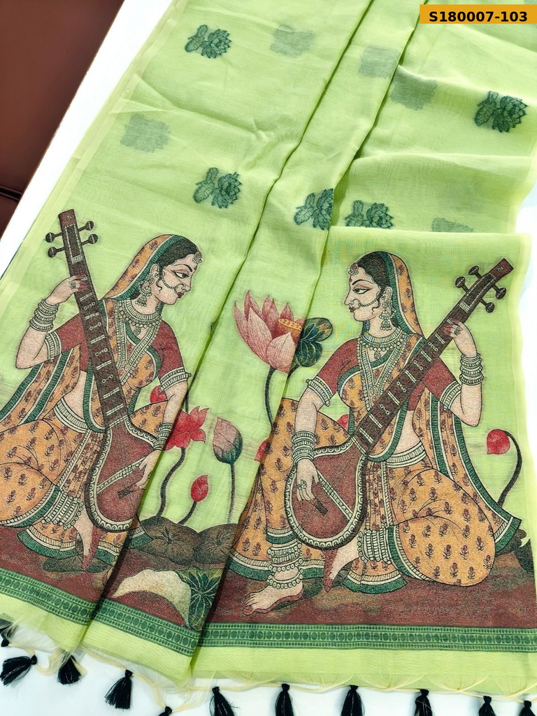 Fancy Soft Chanderi Cotton Saree