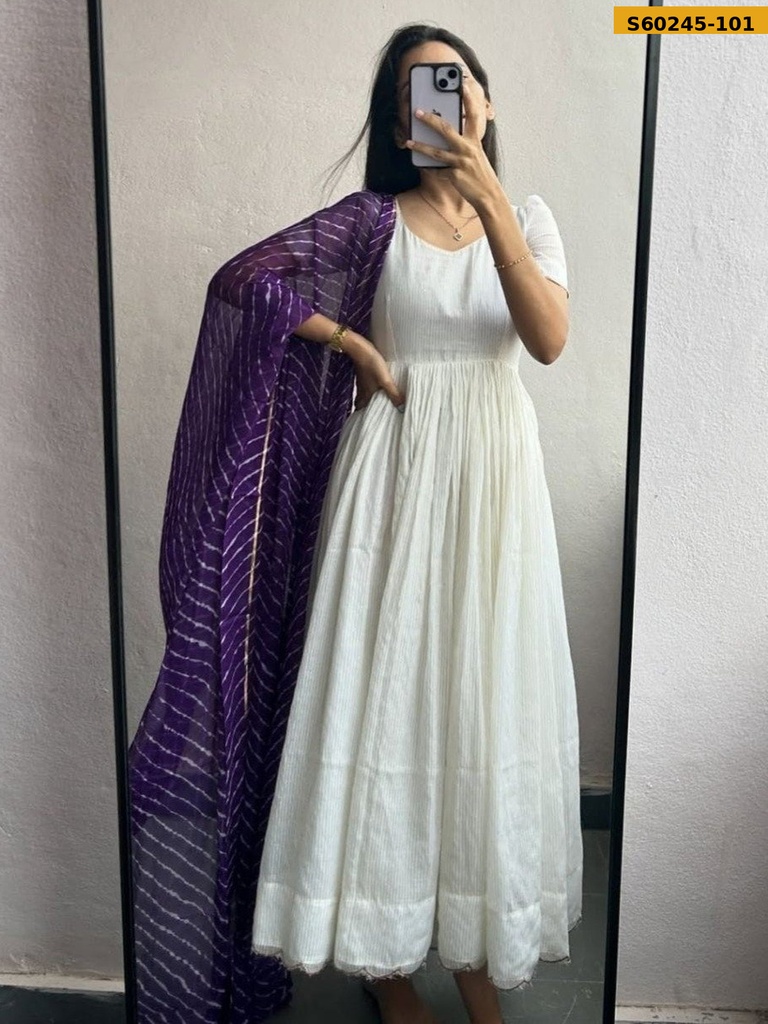 Fancy Shimmer Chiffon Gown