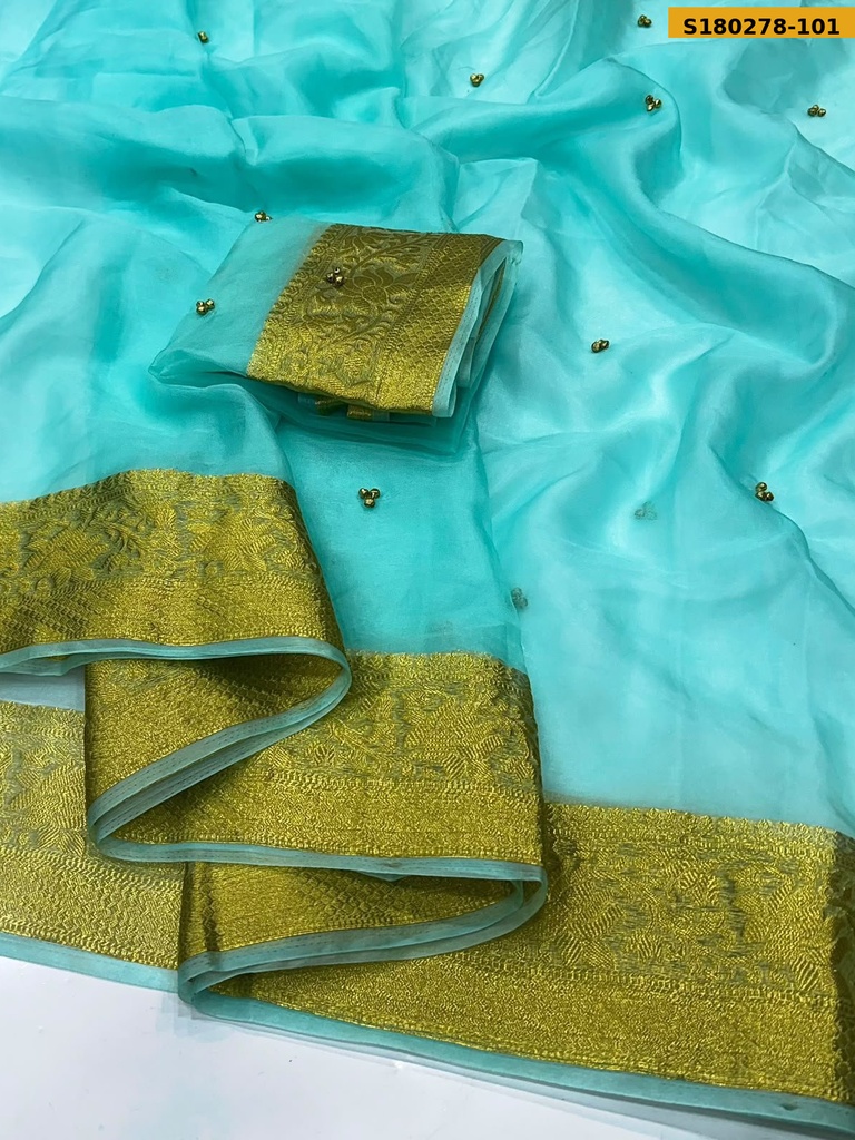 Fancy Kanchipuram Organza Silk Sarees