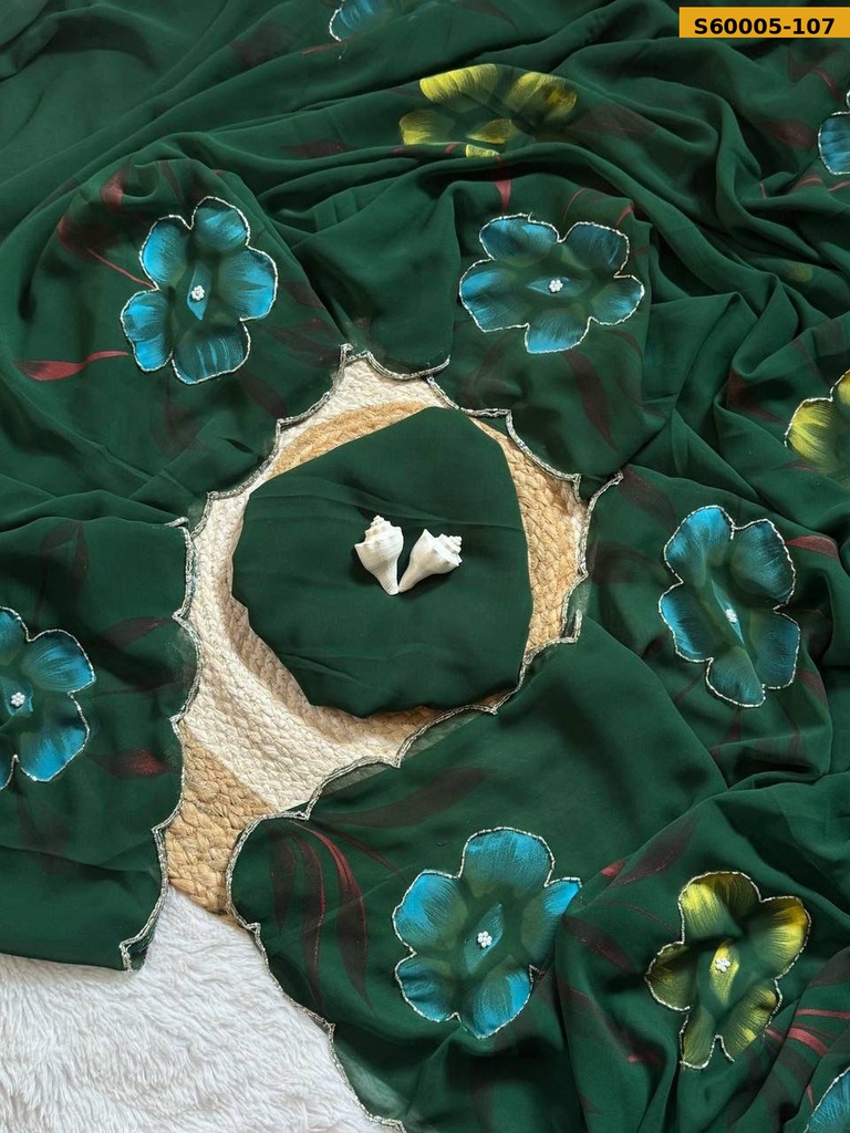 Fancy Georgette Handwork Saree
