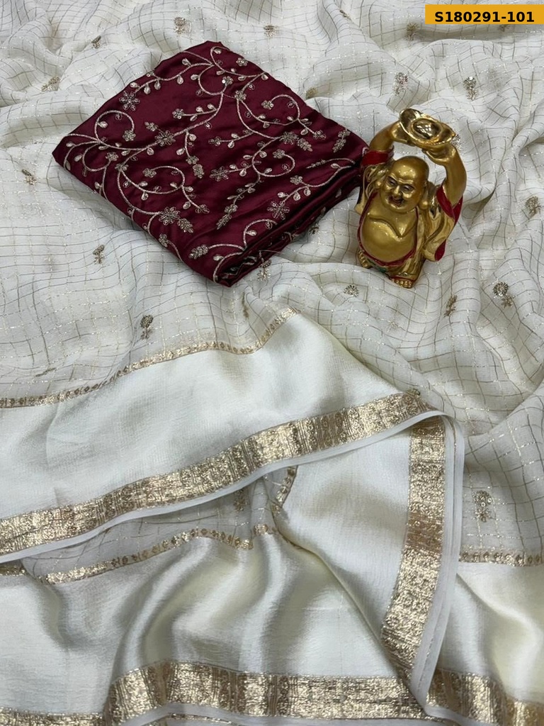 Fancy Viscose Georgette  Saree
