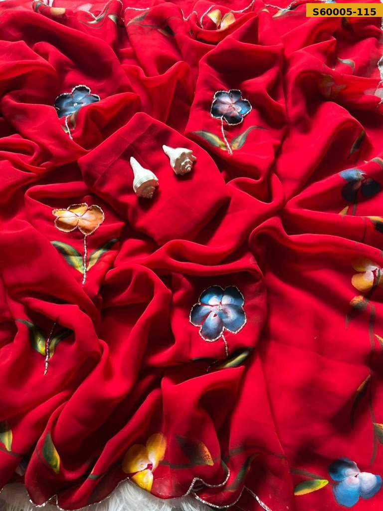 Fancy Georgette Handwork Saree