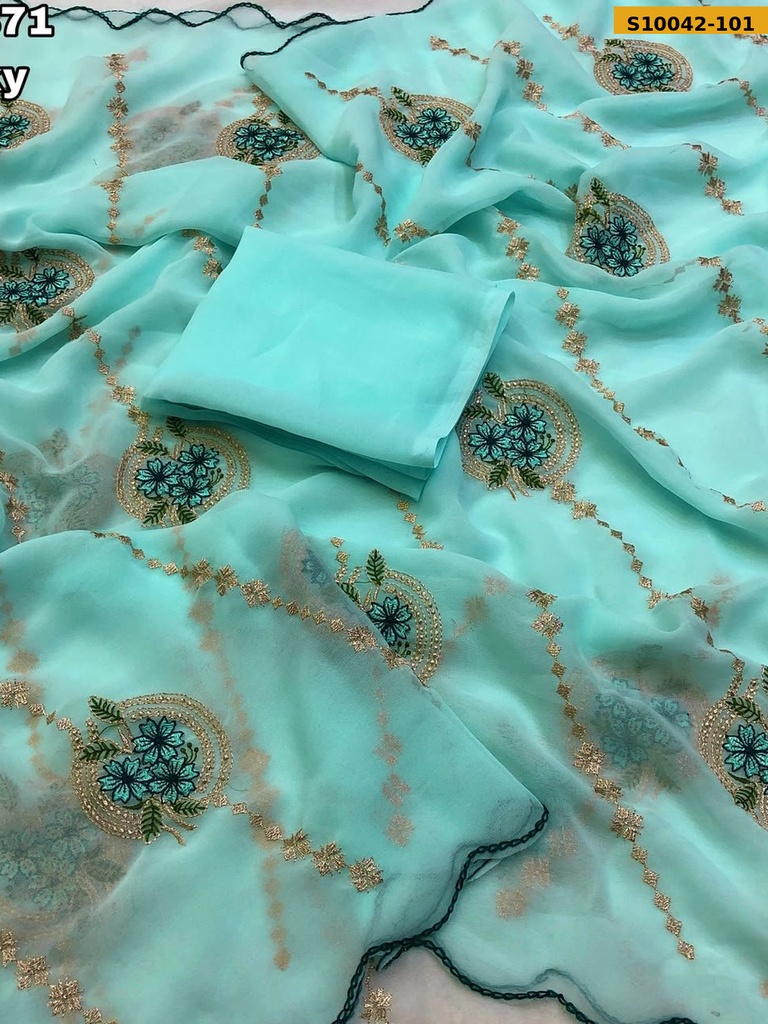 Fancy Faux Georgette Saree