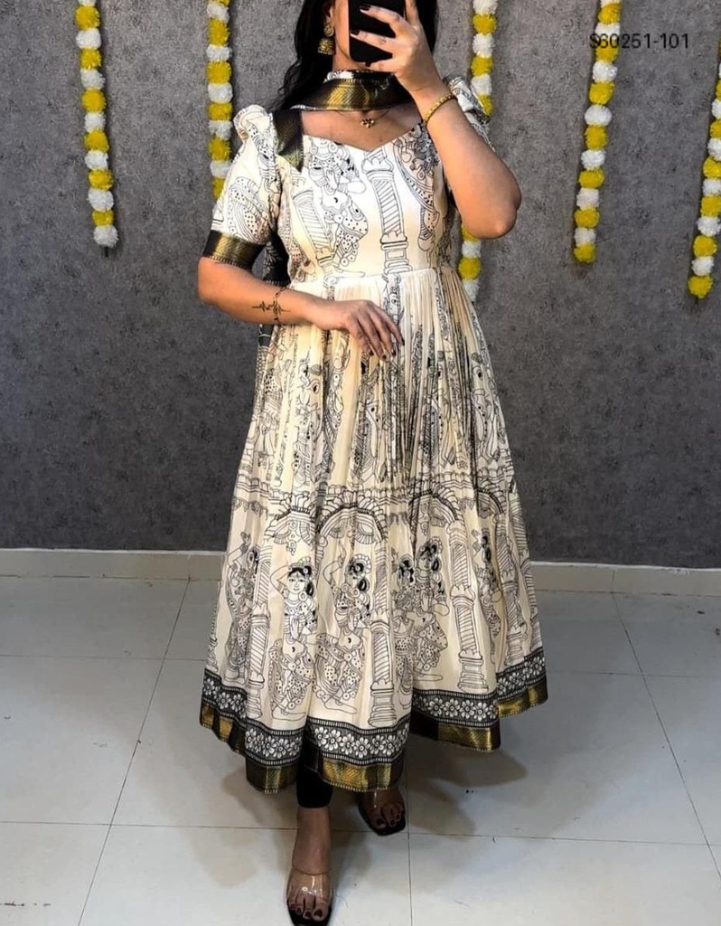 Celebrity inspired kalamkari anarkali