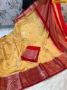 Banarasi Daibal Raw Mango Soft Silk Sarees