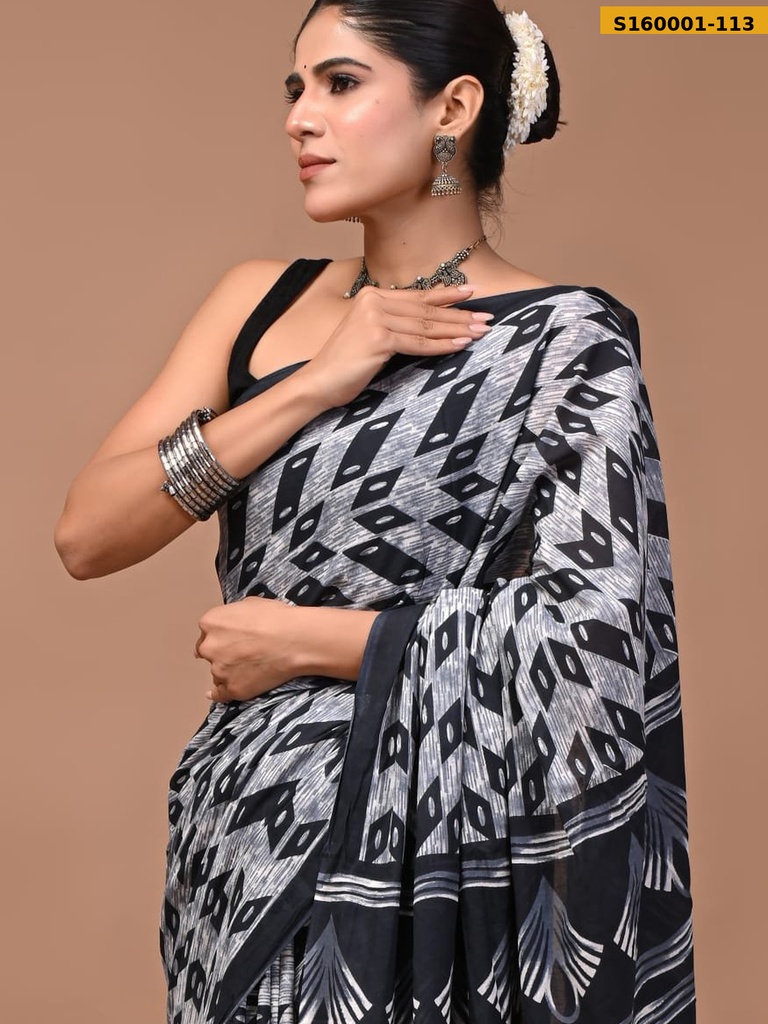 Fancy Mulmul Cotton Sarees