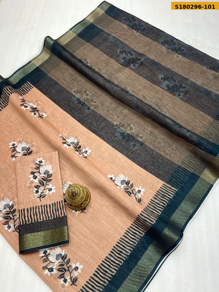 Fancy Linen Saree