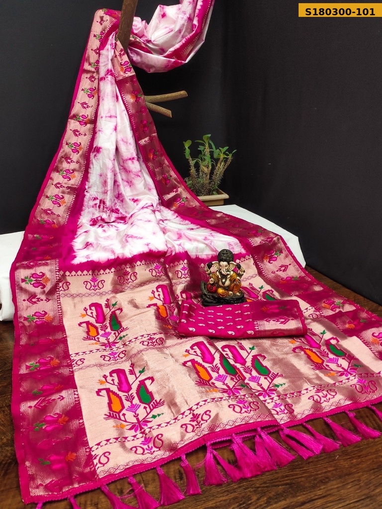 Fancy Sibory Print Paithani Silk Sarees