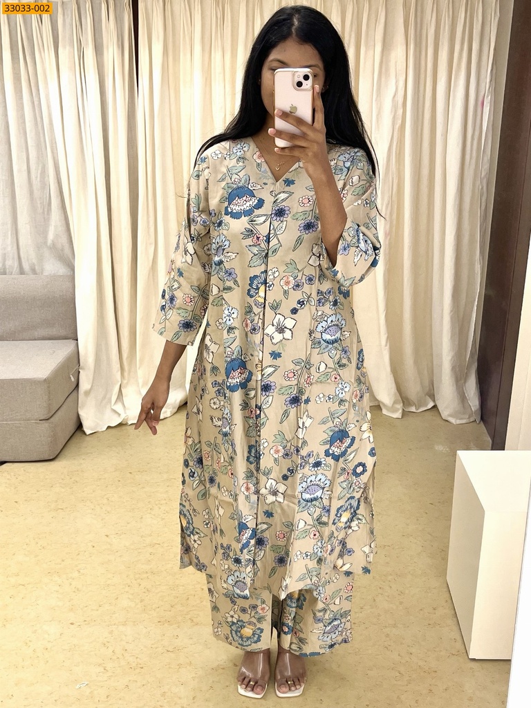 [33033-002-XXL] Bamboo Silk Co-ord Readymade Set