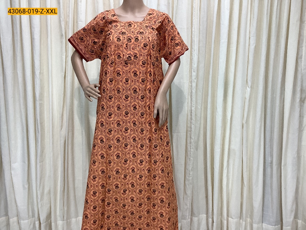 [43068-019-XXL] Premium Cotton Printed Nighty