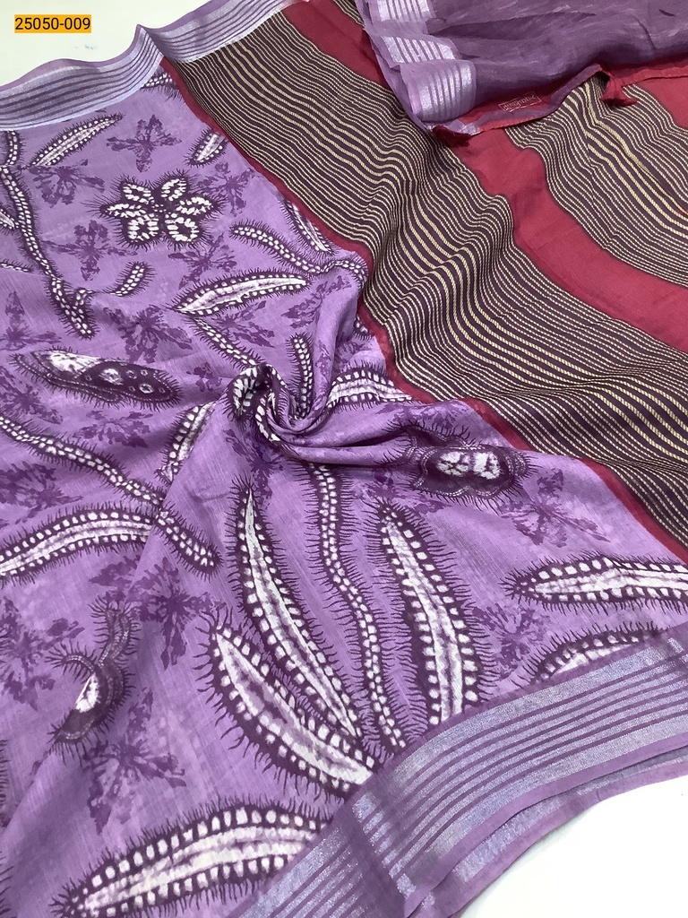 Mulmul Digital Fancy Cotton Saree