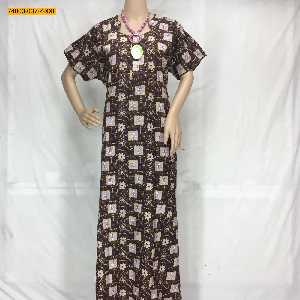 [74003-037-XL] Mangai Cotton printed Nighty-XXL (XL, 74003-037)