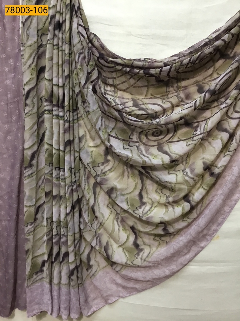 [78003-106] chiffon printed sarees (78003-106)