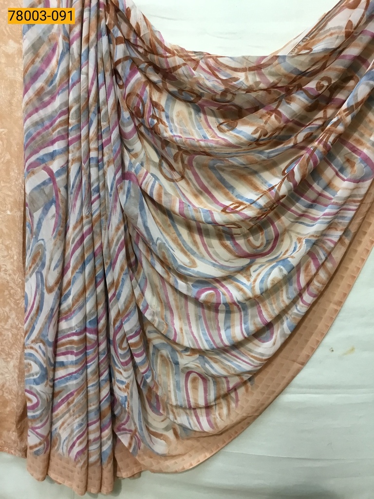 chiffon printed sarees